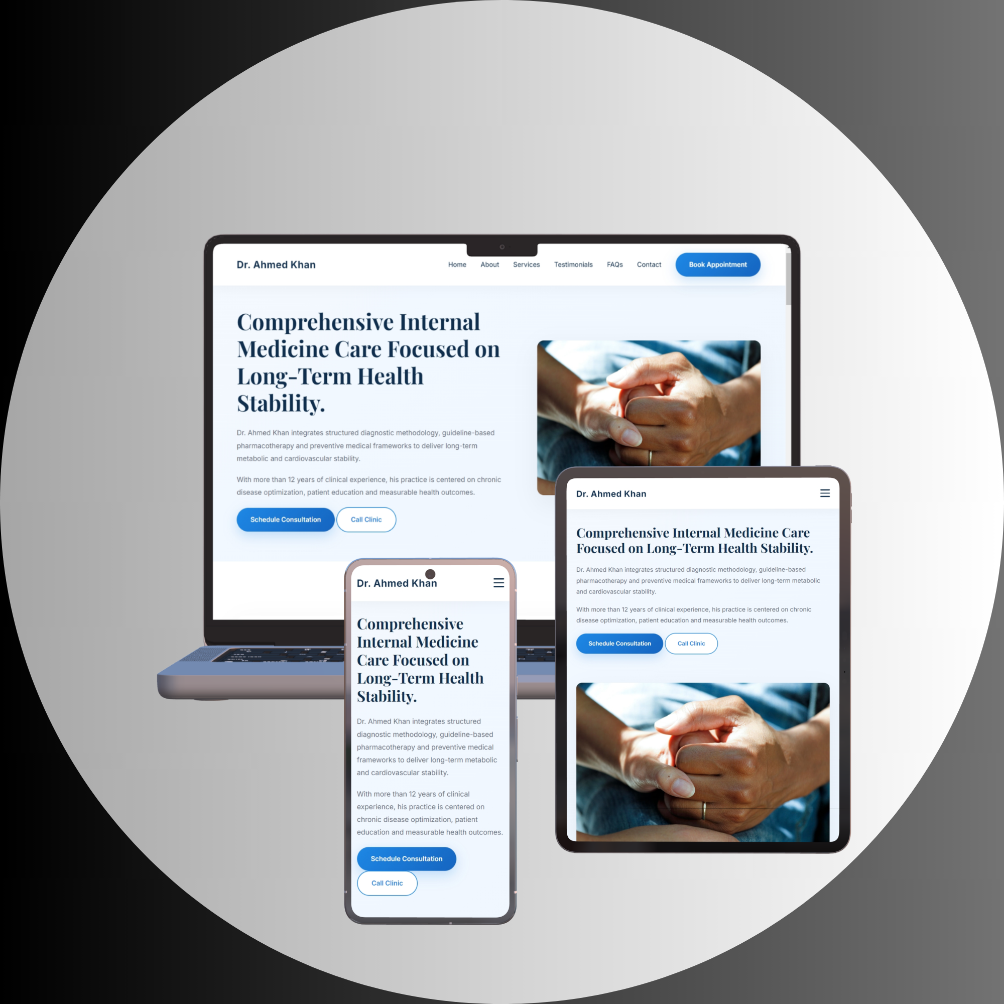 Dr. Ahmed Khan Website Preview